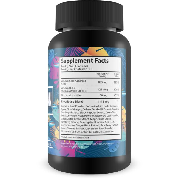 Cápsulas Tropilean Pro Detox con ingredientes naturales para salud y energía