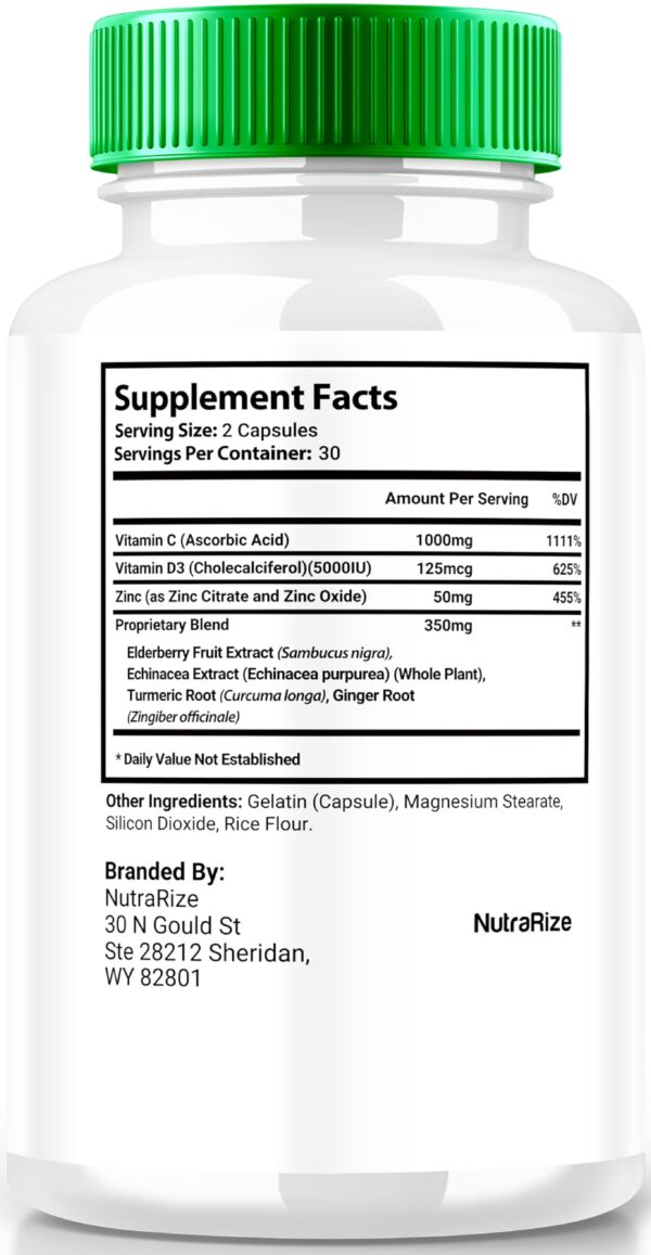 Paquete NutraRize Q Shield suplemento dietético natural