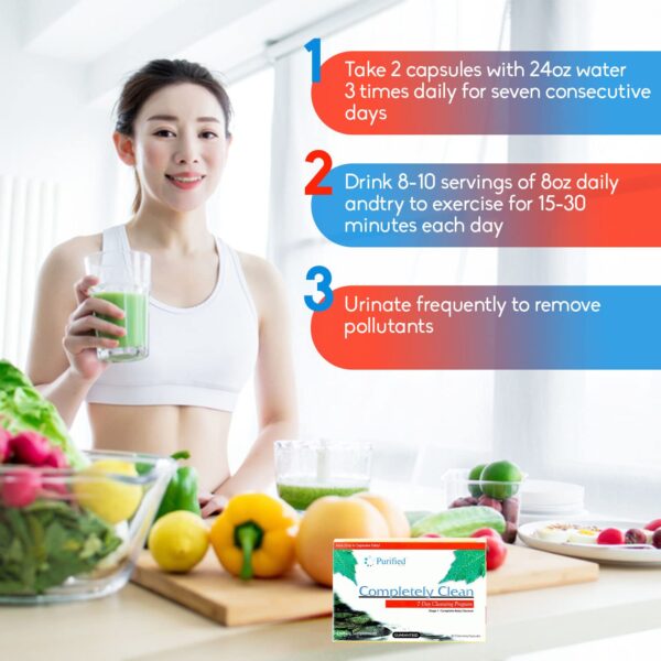 Cápsulas detox naturales Omni para programa de 7 días