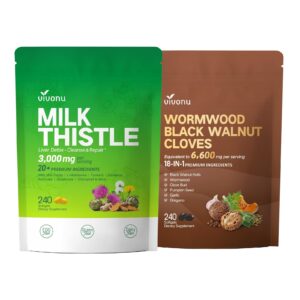 Frasco de VivoNu con cápsulas de cardo mariano