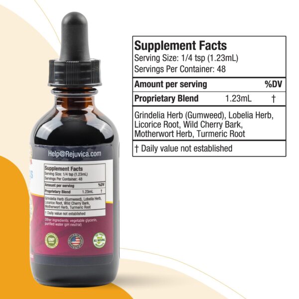 Gotero para suplemento Bright Lungs fácil de usar