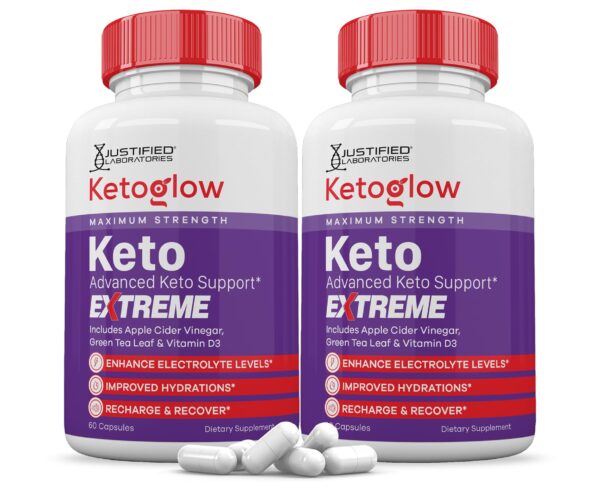 Paquete doble Keto Glow Keto ACV Pills 1675MG