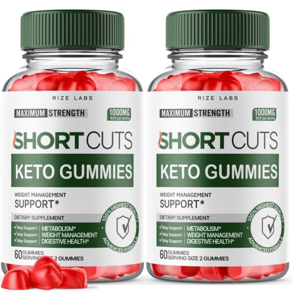 Paquete de gomitas Shortcuts Keto ACV para pérdida de peso