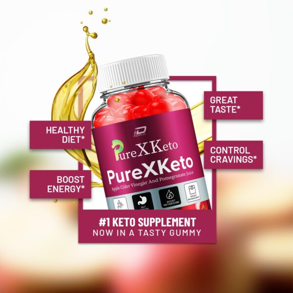 Etiquetado nutricional gomitas PureXKeto ACV para gestión de peso