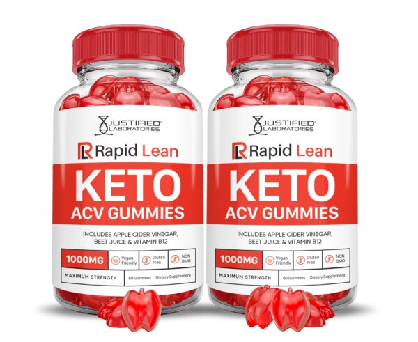 Version 1.0.0 Paquete gomitas Rapid Lean Keto ACV 60 unidades envase frontal