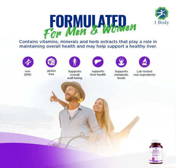 Salud digestiva y hepática con cápsulas 1 Body Liver Support