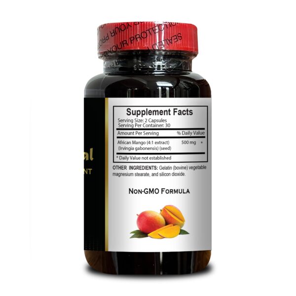 Detalle de etiqueta OLANTA Mango africano