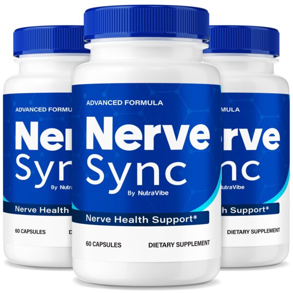 Frasco de NutraVibe Nerve Sync – vista frontal