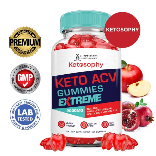 KetoSophy gomitas acv con ingredientes naturales y calidad GMP