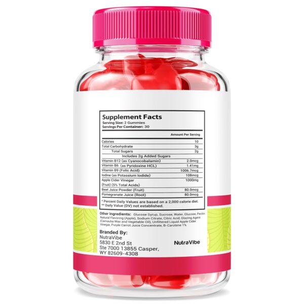 Frasco de gomitas Keto ACV LeanJoy sabor delicioso