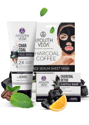 Kit Skin Detox Ayouthveda jabón y mascarilla carbón activado