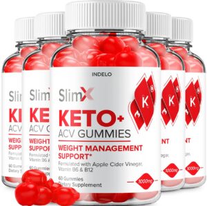Paquete de gomitas SlimX Keto ACV con ingredientes naturales