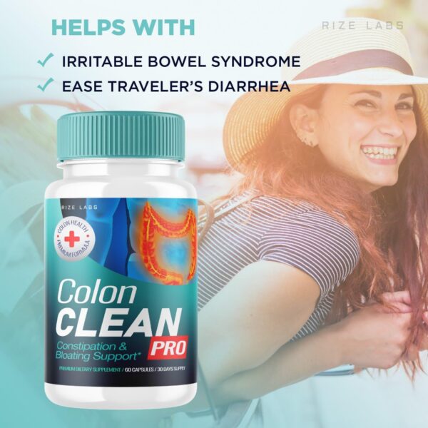 Cápsulas naturales Colon Clean Pro alivio hinchazón intestinal