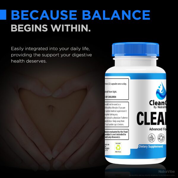 CleanGut cápsulas para salud intestinal mujeres