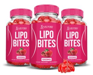 Paquete 3 gomitas Lipo Bites ACV con vitamina B12 para mujer