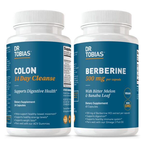 Frasco de Dr. Tobias Colon 14-Day Cleanse con Berberina