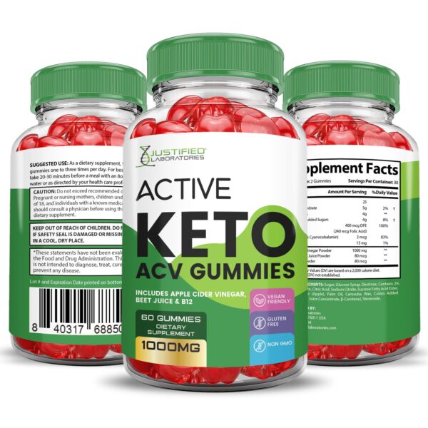 Gominolas Active Keto ACV multinutrientes con sabor agradable