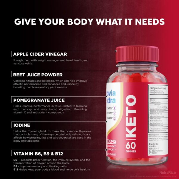 Detalle paquete Gomitas Ketovia Extra ACV