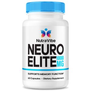 Frasco de cápsulas Neuro Elite NutraVibe 60 unidades