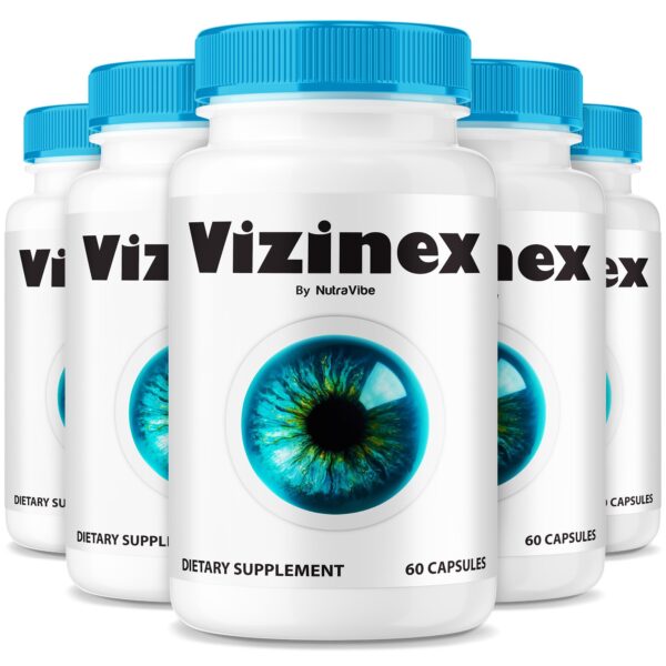 Frasco de cápsulas Vizinex para cuidado ocular diario
