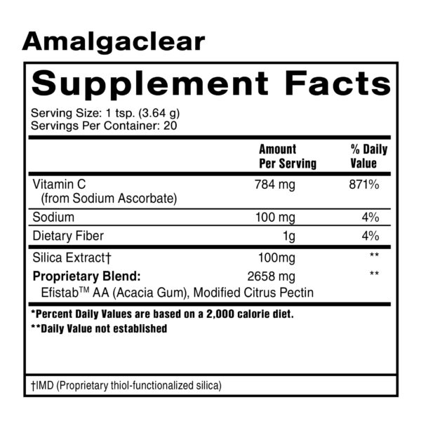 Detalle suplemento Quicksilver detox para amalgamas