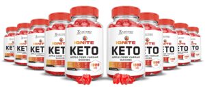 Ignite Keto ACV gominolas paquete de 10 sacó botella