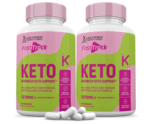 Fast Track Keto ACV pastillas 1275mg paquete doble 120 cápsulas
