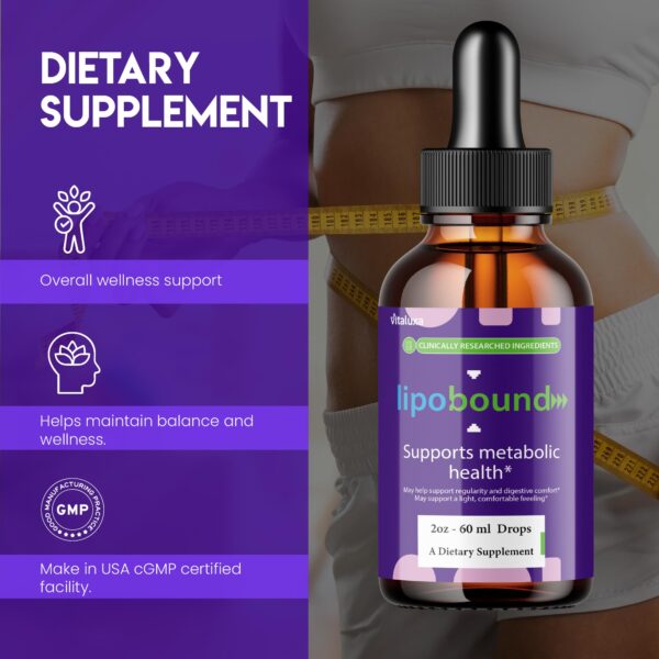 Gotas líquidas Lipo Bound con ingredientes naturales