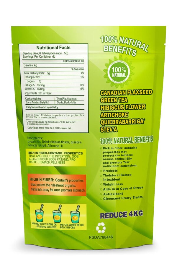 Bolsa té herbal fibre natural para colon Yahve