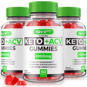 Paquete 3 gomitas Swift Keto ACV para pérdida de peso avanzada