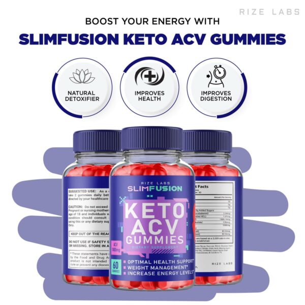 Paquete rize labs Slim Fusion Keto ACV 120 gomaresador activo