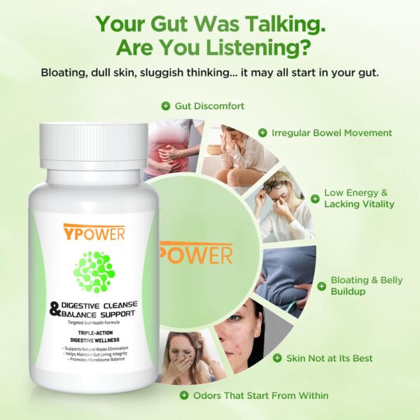 Frasco y capsulas Ypower colon cleanse