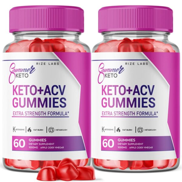Gomitas Summer Keto ACV envase frontal para pérdida de peso vegano