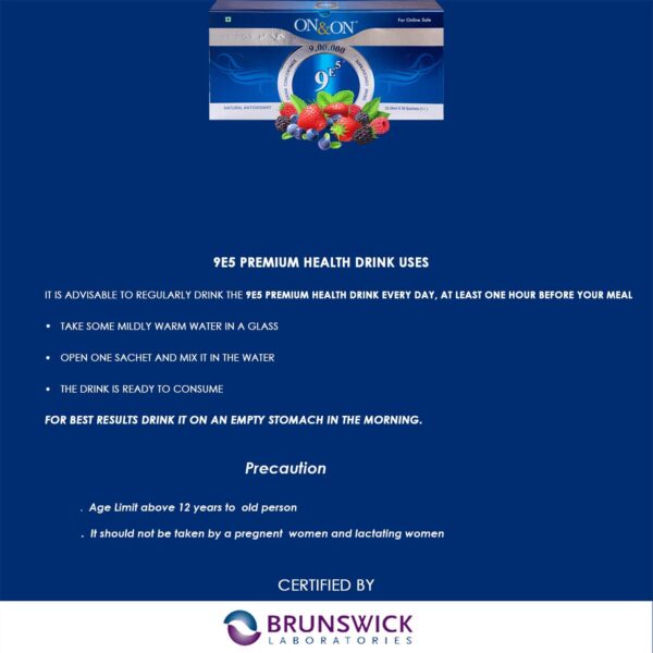 Concentrado suplementario ON & ON 9E5 para inmunidad y antioxidantes