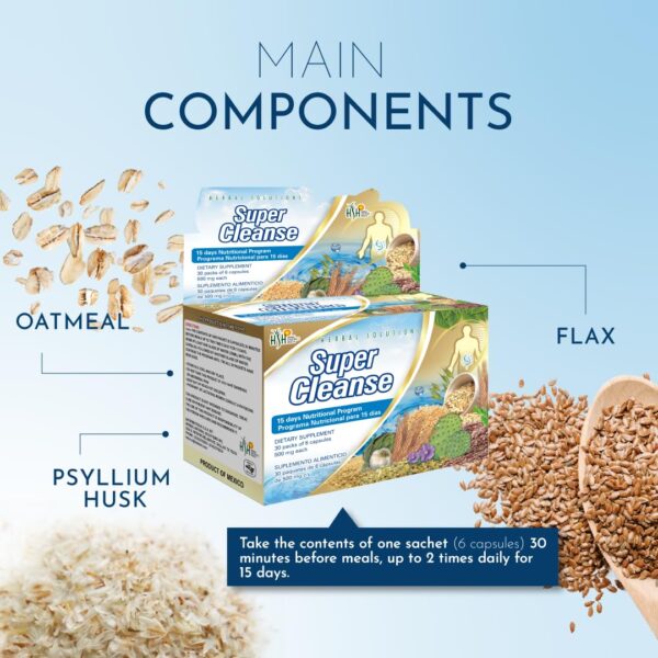Herbal Solutions Super Cleanse envase suplemento natural