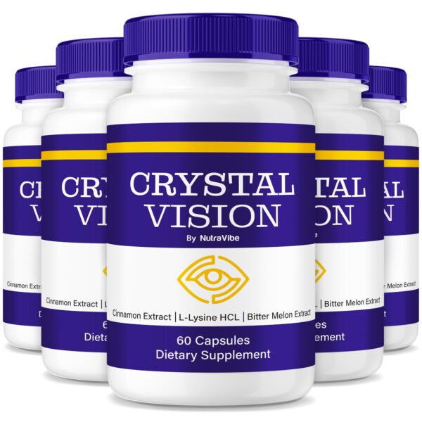 Frasco Crystal Vision suplemento para vista NutraVibe