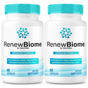 Frasco RenewBiome Piel e Intestino 120 cápsulas NutraVibe