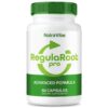 Frasco de NutraVibe RegulaRoot Pro 60 cápsulas de apoyo digestivo
