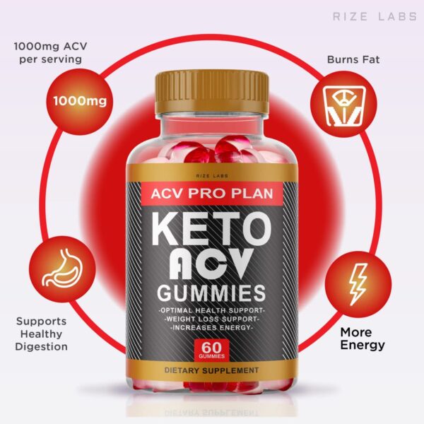suplemento keto acv pro plan rize labs gominolas paquete doble