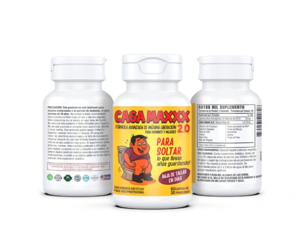 CAGA MAXXX suplemento limpieza colon para hombres y mujeres