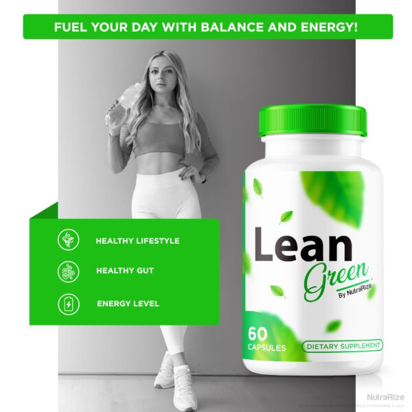 Detalle cápsulas Lean Green para estilo de vida activo