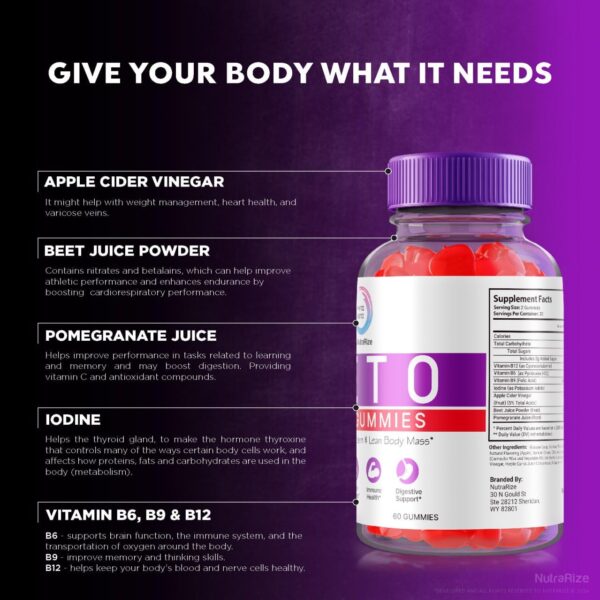 Paquete gomitas Vyto Keto para pérdida de peso y energía