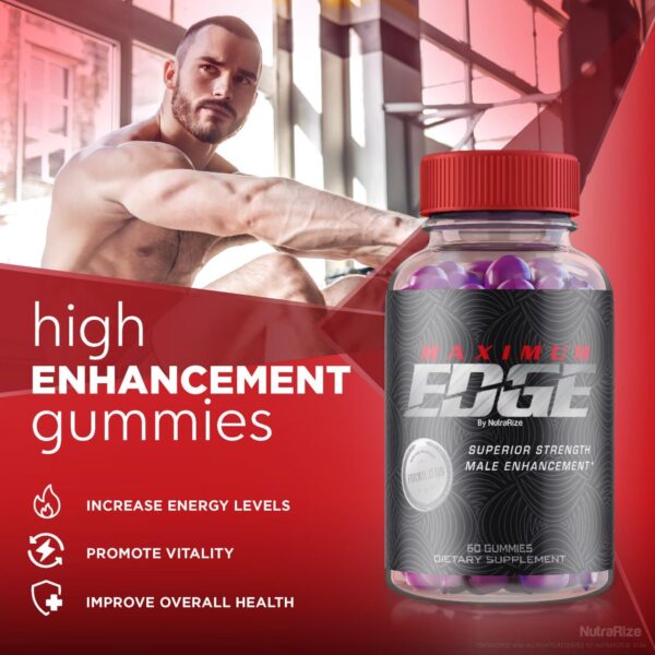 Maximum Edge caja suplemento bienestar hombre sabor gomitas