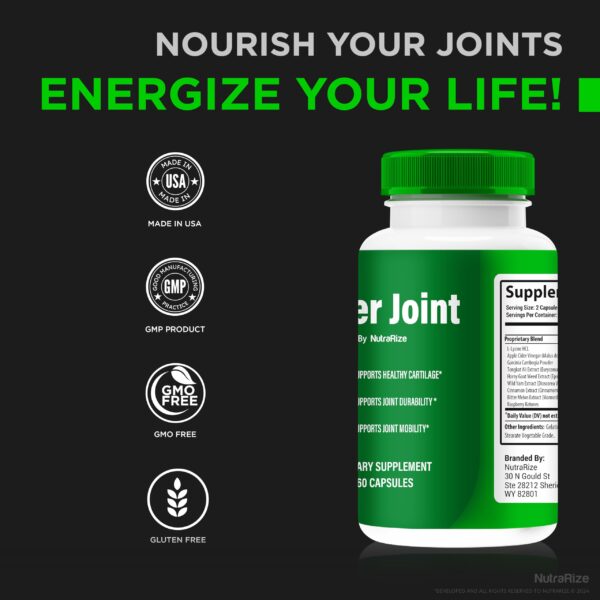 Suplemento en cápsulas NutraRize Ever Joint para soporte articular