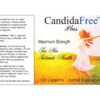 Botella de 120 cápsulas veganas Candida-Free para higiene femenina