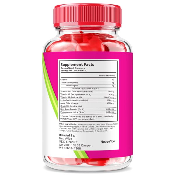 Gomitas keto con vinagre de sidra de manzana 1000 mg