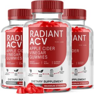 Radiant ACV Gummies gomitas para vinagre sidra manzana pack 3