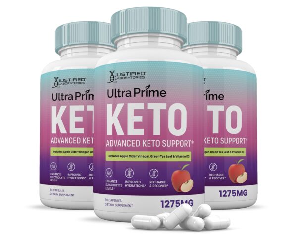 Ultra Prime Keto ACV pastillas 1275MG botella