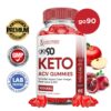 Imagen lateral de gomitas Go 90 Keto ACV con ingredientes