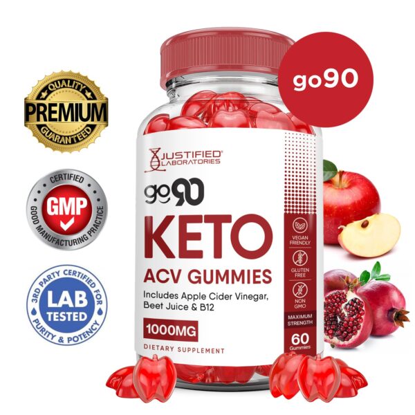 Paquete de 10 Go 90 Keto ACV gomitas con ingredientes naturales